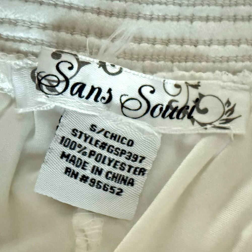 Sans Souci Eyelet Shorts Pull On Womens Size Small White Casual Boho Chic - Picture 5 of 8